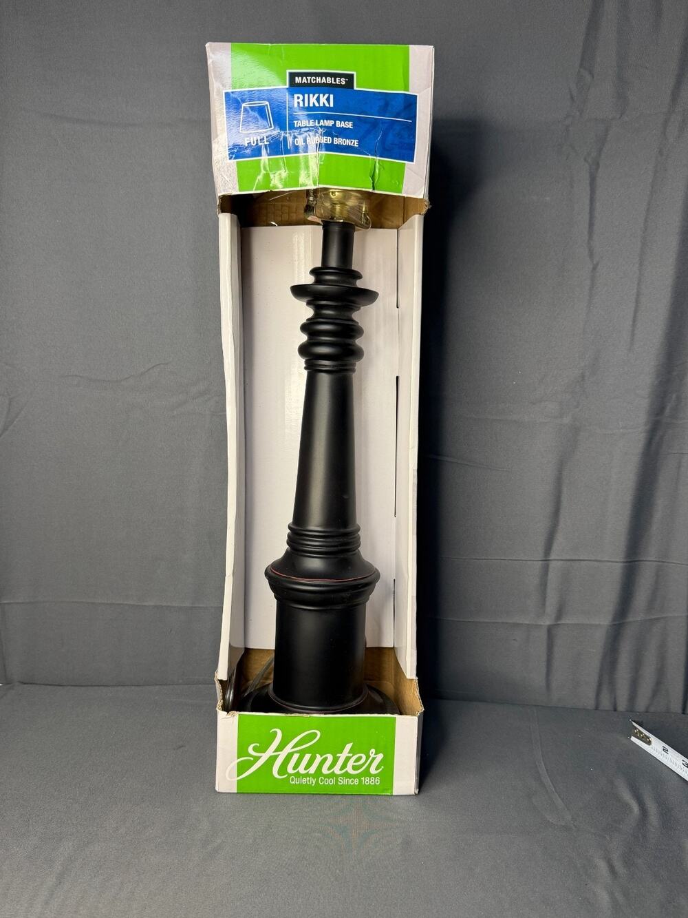 Hunter Matchables 21" Oil Rubbed Brinze Lamp no Shade New In Box